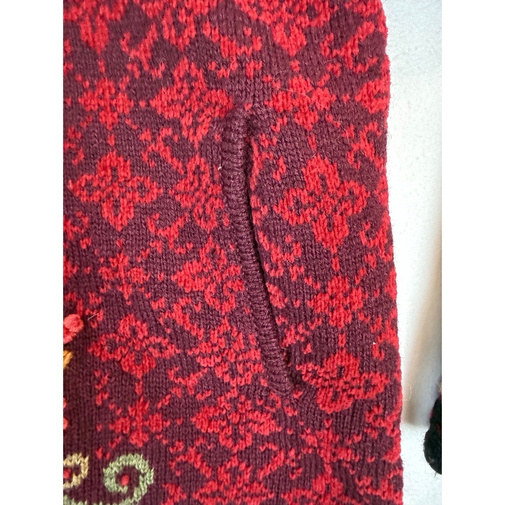 Icelandic Design Wool Cardigan Sweater Jacket Womens XL Lined Knit Full Zip - Picture 5 of 11